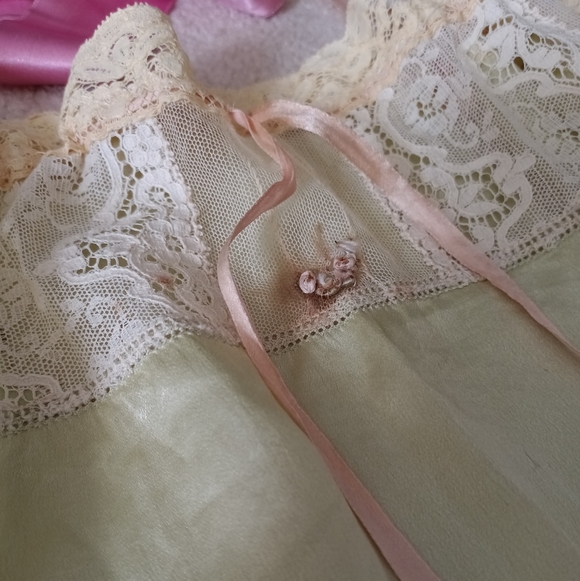 ANTIQUE 1920S ART DECO SILK STEP IN TEDDY WITH LACE! - Picture 12 of 16